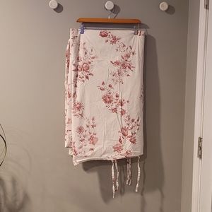 IKEA Alvine Skon Cranberry Creme Toile King Reversible Duvet Cover/Pillow Cases